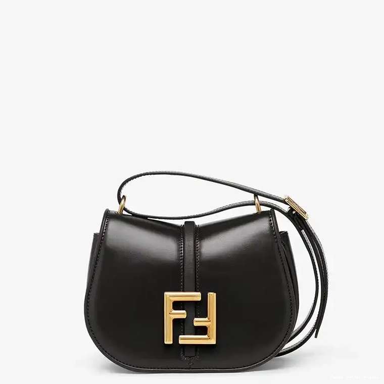 Affordable Mini Black C'mon Bag Calf In Fendi Leather 0613